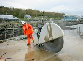 Faslane Polaris Demolition with 1500mm Dia Blade