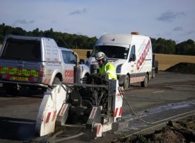 Floor Sawing Asphalt Cutting M9 Motorway