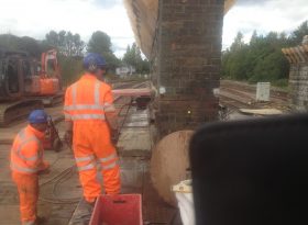 Wall Sawing - Cutting of Brickwork Bridge Pier